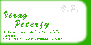 virag peterfy business card